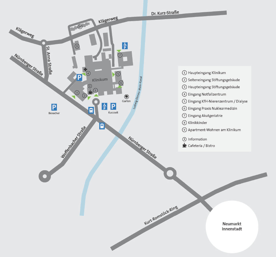 Lageplan Klinikum Neumarkt