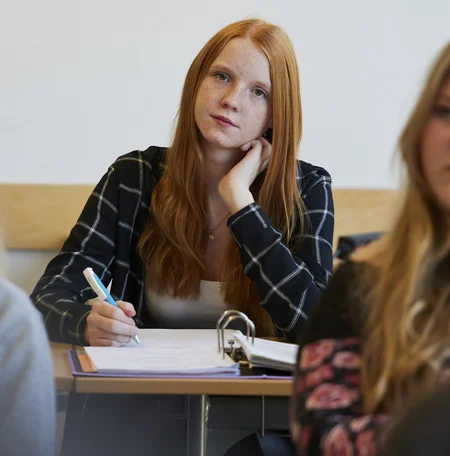 Studentin in Vorlesung