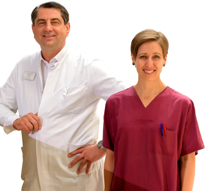 Arzt und Pflegerin