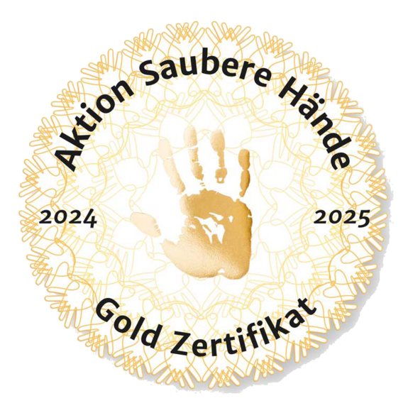 Zertifikat der Aktion Saubere Hände